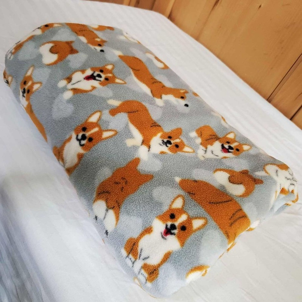 Corgi Fleece Throw Blanket 54"x60"